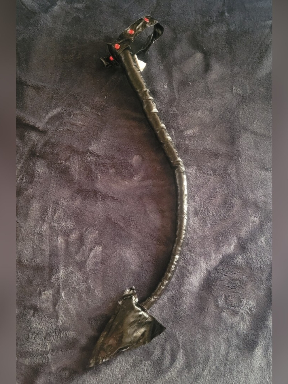 Devil's Tail w/ Matching Faux Leather Rhinestone Choker